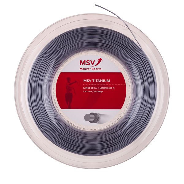 MSV Titanium Tennissaite 200m 1,30mm silber